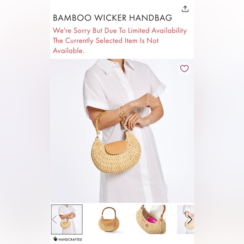 Mark & Graham Bamboo Wicker Bag